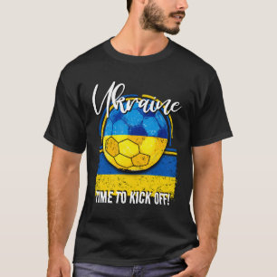 Football Ukraine Flag, Retro Soccer Sport T-Shirt