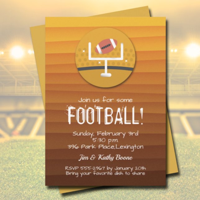 Football Uprights Bowl Party Invitations (Creator Uploaded)