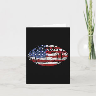 Football Usa American Flag Vintage Gift Card