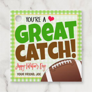 Football Valentine Gift Tag