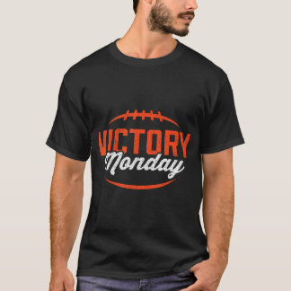 Football Victory Monday Orange Text Game Day T-Shirt