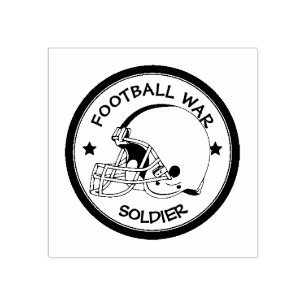 Football Warrior Rubber Stamp