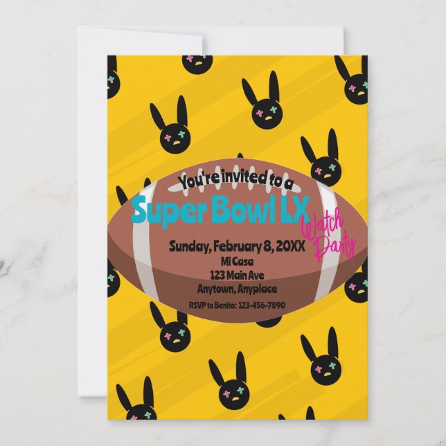 Football Watch Party Invitation (Front)