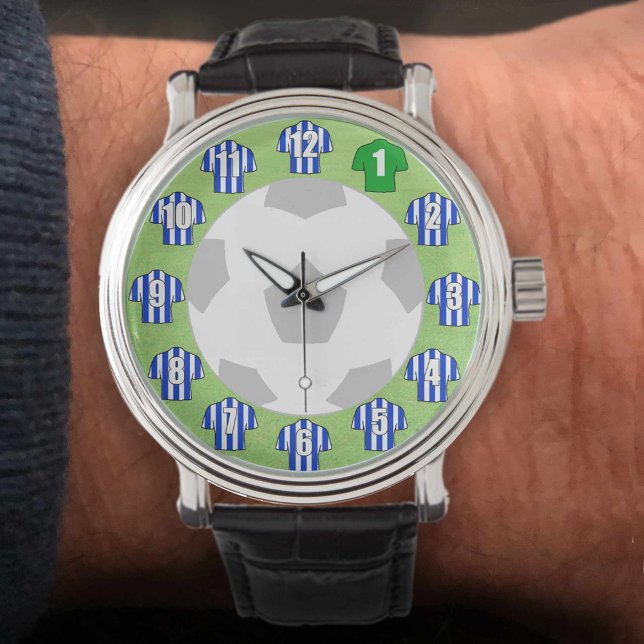 Football Watch - with Blue & White Striped Shirts (Creator Uploaded)