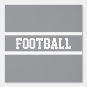 FOOTBALL White Racing Stripes On Modern Grey Wallpaper