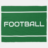 FOOTBALL White Text Stripes On Bold Athletic Green