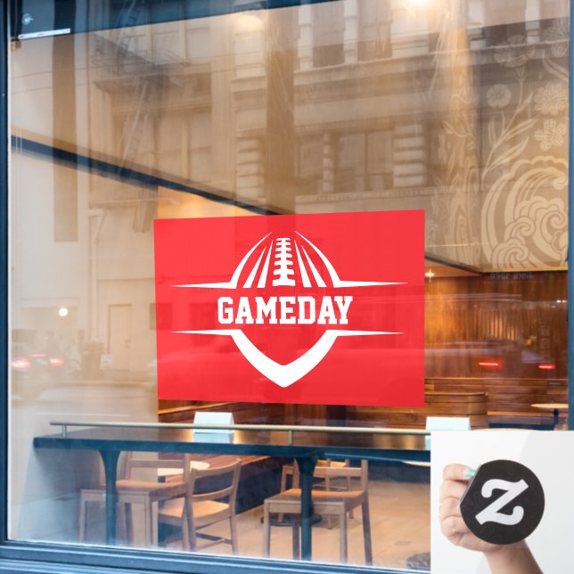 Football Window Cling (Cafe Window)