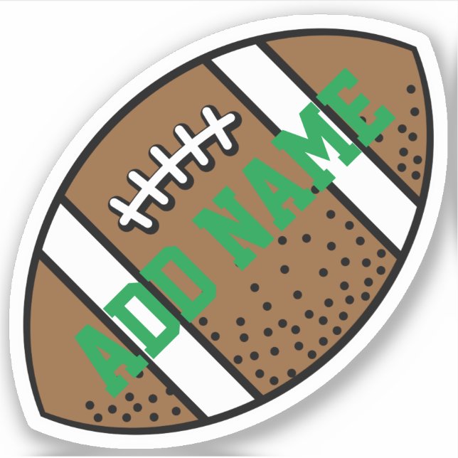 Football with Custom Name Green (Front)