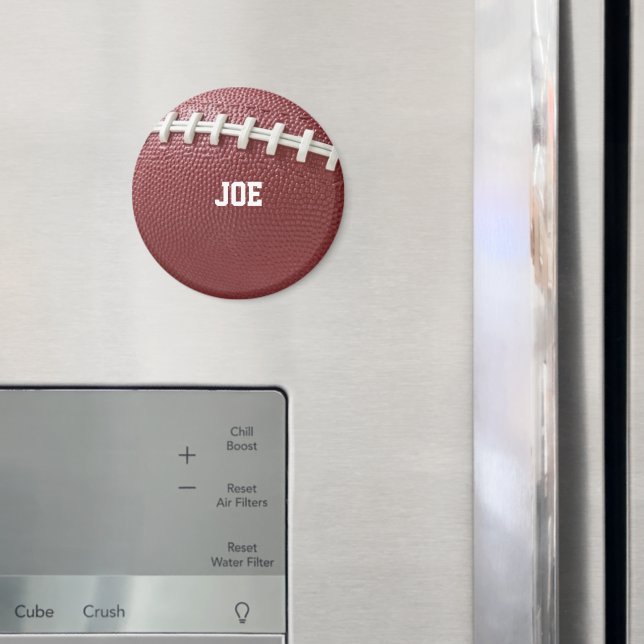 Football with Laces Look Personalized Magnet (In Situ (Fridge))