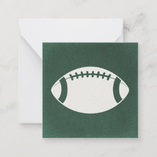 Football with Rustic Green Paper Style Background Card