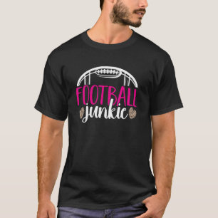 Football Women Football Player Leopard Pattern Foo T-Shirt