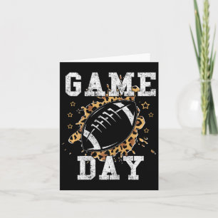 Football Women Leopard Print Football Fan Football Card