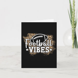Football Womens Football Vibes Leopard Pattern Foo Card