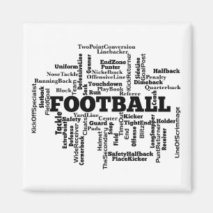 Football Word Cloud Magnet
