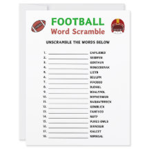 Football Word Scramble Game