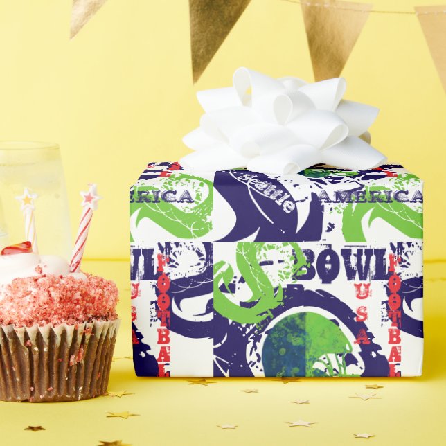 FOOTBALL WRAPPING PAPER (Birthday Party)