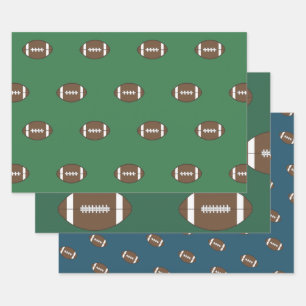 Football Wrapping Paper Set