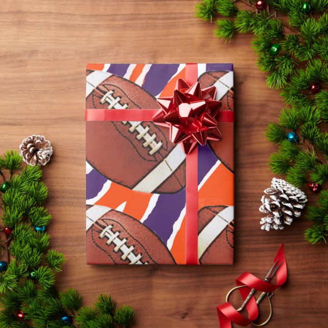 Football wrapping paper-Tiger Design Wrapping Paper (Holiday Gift)