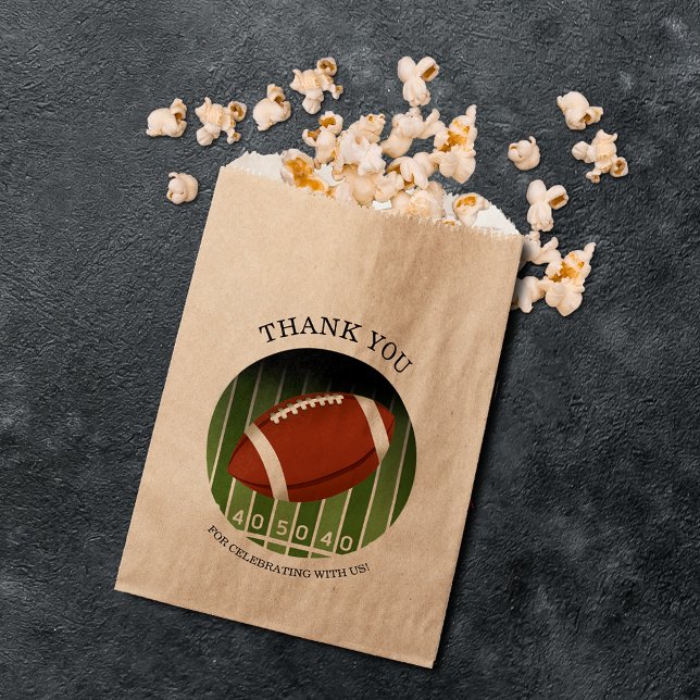 Football Yard Lines Super Sports Fan Favour Bag (Football yard lines super sports fan paper favor bags)