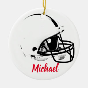 Football Your Name Ceramic Ornament