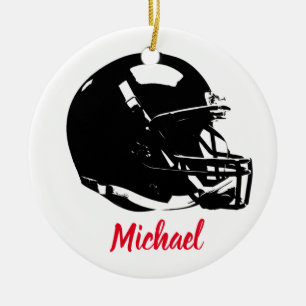 Football Your Name Ceramic Ornament