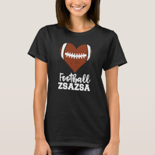 Football ZsaZsa Football Heart Grandma Zsa Zsa T-Shirt