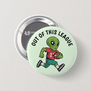 Footballer Alien 6 Cm Round Badge