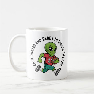 Footballer Alien Coffee Mug