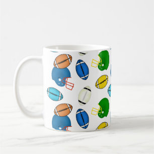 Footballs and Helmets theme Coffee Mug
