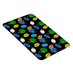 Footballs and Helmets theme Magnet