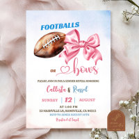 Footballs or Bows Gender Reveal