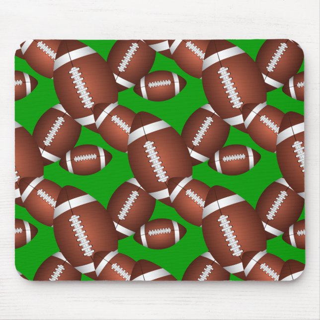 Footballs Pattern Mouse Pad (Front)