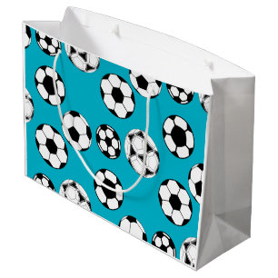 Footballs pattern soccer balls   Personalise Large Gift Bag