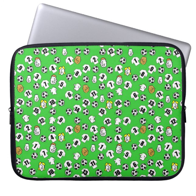 Footballs, White Shirts, & Fans Laptop Sleeve (Front)