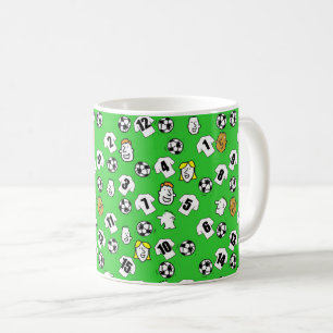Footballs, White Shirts, & Fans Larger Pattern Coffee Mug