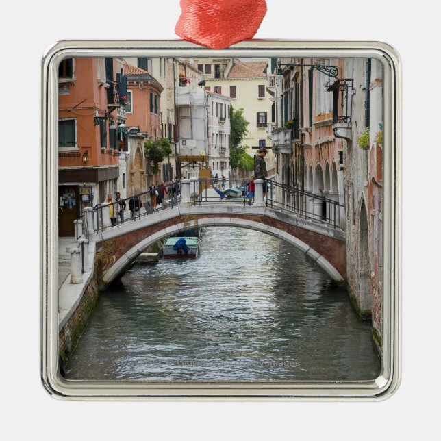 Footbridge in Venice Metal Tree Decoration (Front)