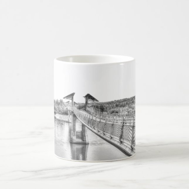 Footbridge over the North Saskatchewan River. Coffee Mug (Center)