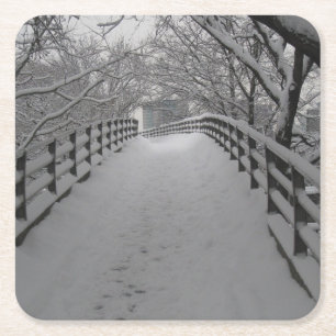 Footbridge Square Paper Coaster