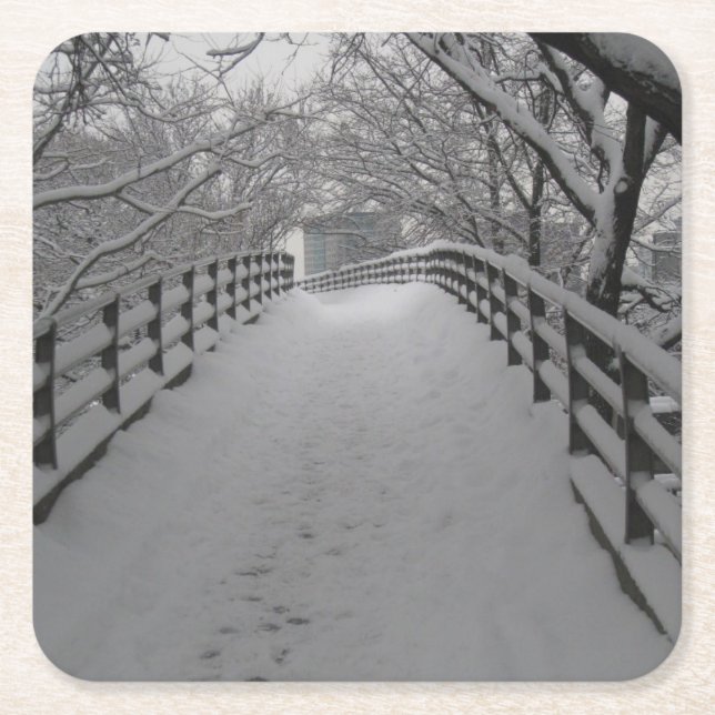 Footbridge Square Paper Coaster (Front)
