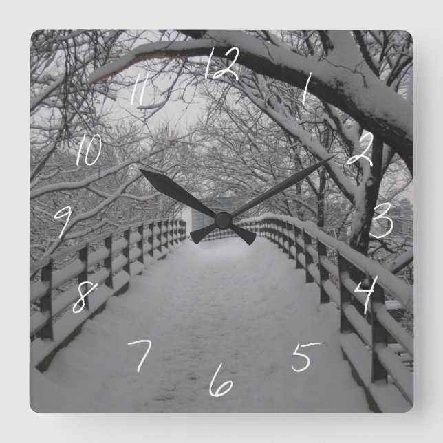 Footbridge Square Wall Clock (Front)
