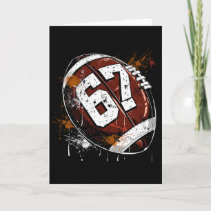 Footbyll 67 Six Seven Alpha Slang 6 7 Meme Kids Te Card