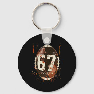 Footbyll 67 Six Seven Alpha Slang 6 7 Meme Kids Te Key Ring