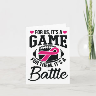 Footbyll For Them Its A Byttle Breast Cancer Aware Card