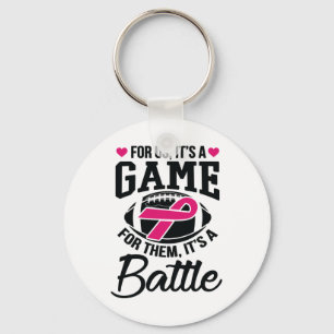 Footbyll For Them Its A Byttle Breast Cancer Aware Key Ring