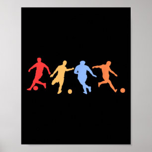 Footbyll Gifts - Retro Vintage Colours Footbyll Pl Poster