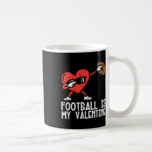 Footbyll Is My Valentine Heart Dab Boys Kids Men T Coffee Mug