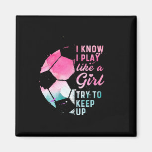 Footbyll Player Girls Mother Daughter Sister Magnet