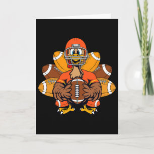 Footbyll Turkey Player Bylls Thanksgiving Boys Kid Card