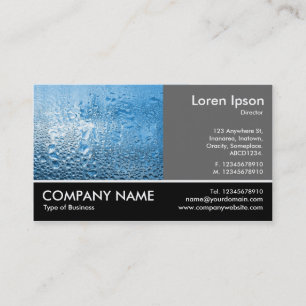 Footed Photo - 60pc Grey - Blue Water Business Card