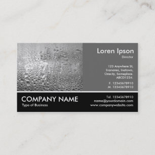Footed Photo - 60pc Grey - Cool Water Business Card